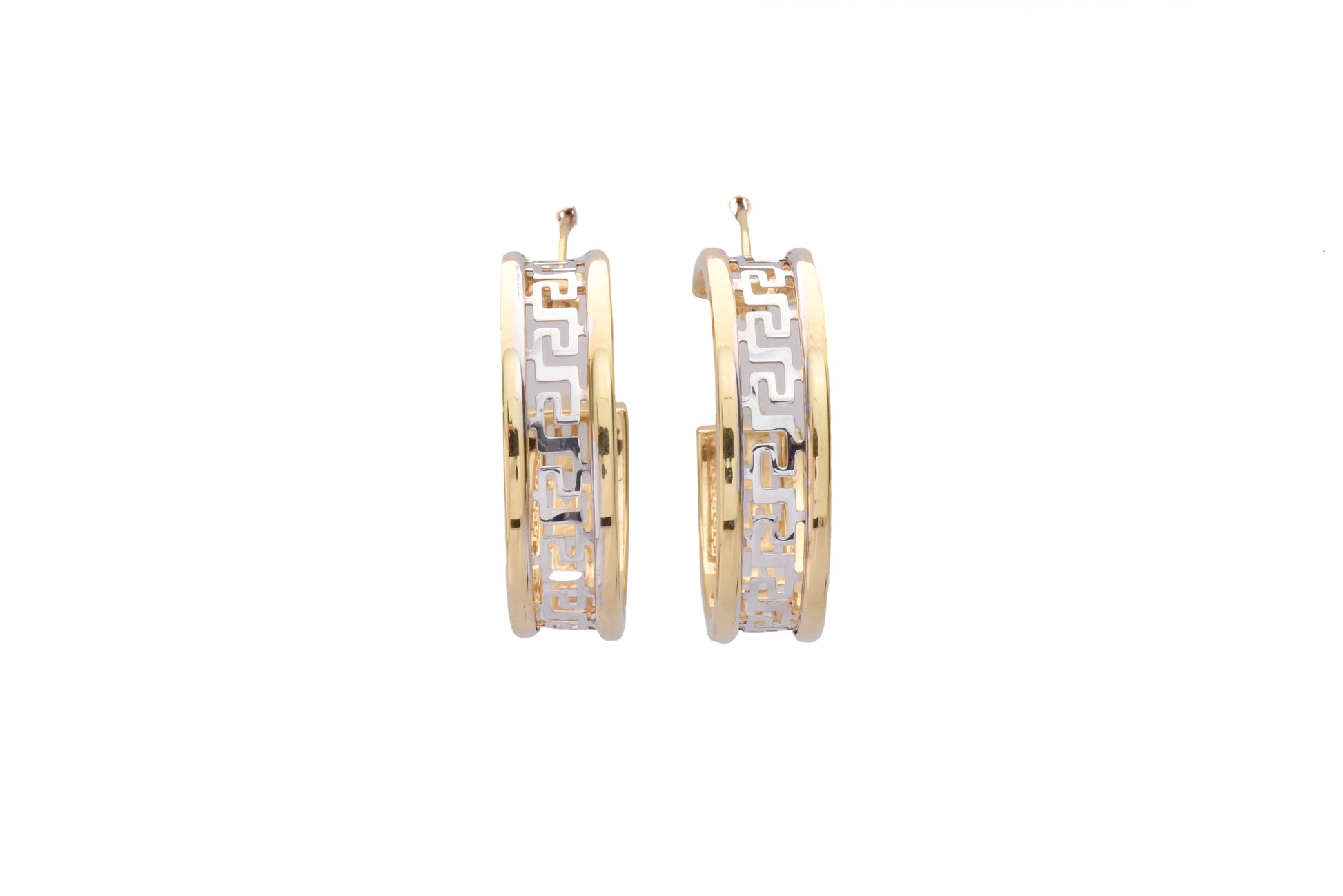 Isabelle 18k Two Tone Gold Loop Earrings | Ocampo's Fine Jewellery