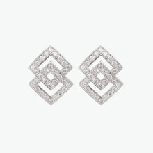 Load image into Gallery viewer, Audrey 14K White Gold Stud Earrings with Diamonds | Ocampo&#39;s Fine Jewellery
