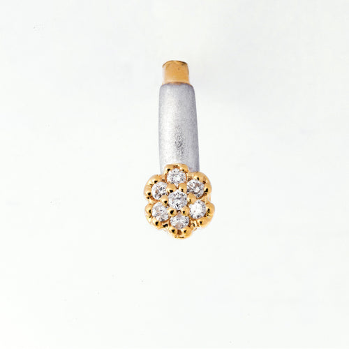 Dahlia 14K Two Tonw Gold Pendant with Diamonds | Ocampo's Fine Jewellery