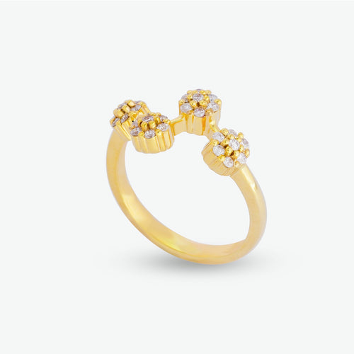 Azalea 14K Yellow Gold Ring with Diamond Philippines | Ocampo's Fine Jewellery