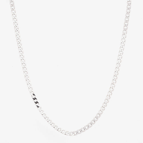 Curb Link Chain 14K White Gold Necklace | Ocampo's Fine Jewellery