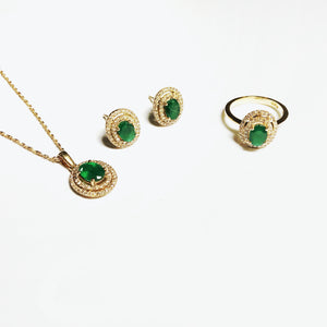 Emerald Celeste 14k Yellow Gold Diamond Pendant | Ocampo's Fine Jewellery