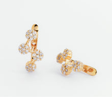 Load image into Gallery viewer, Azalea 14k Yellow Gold Stud Earrings with Diamond  | Ocampo&#39;s Fine Jewellery
