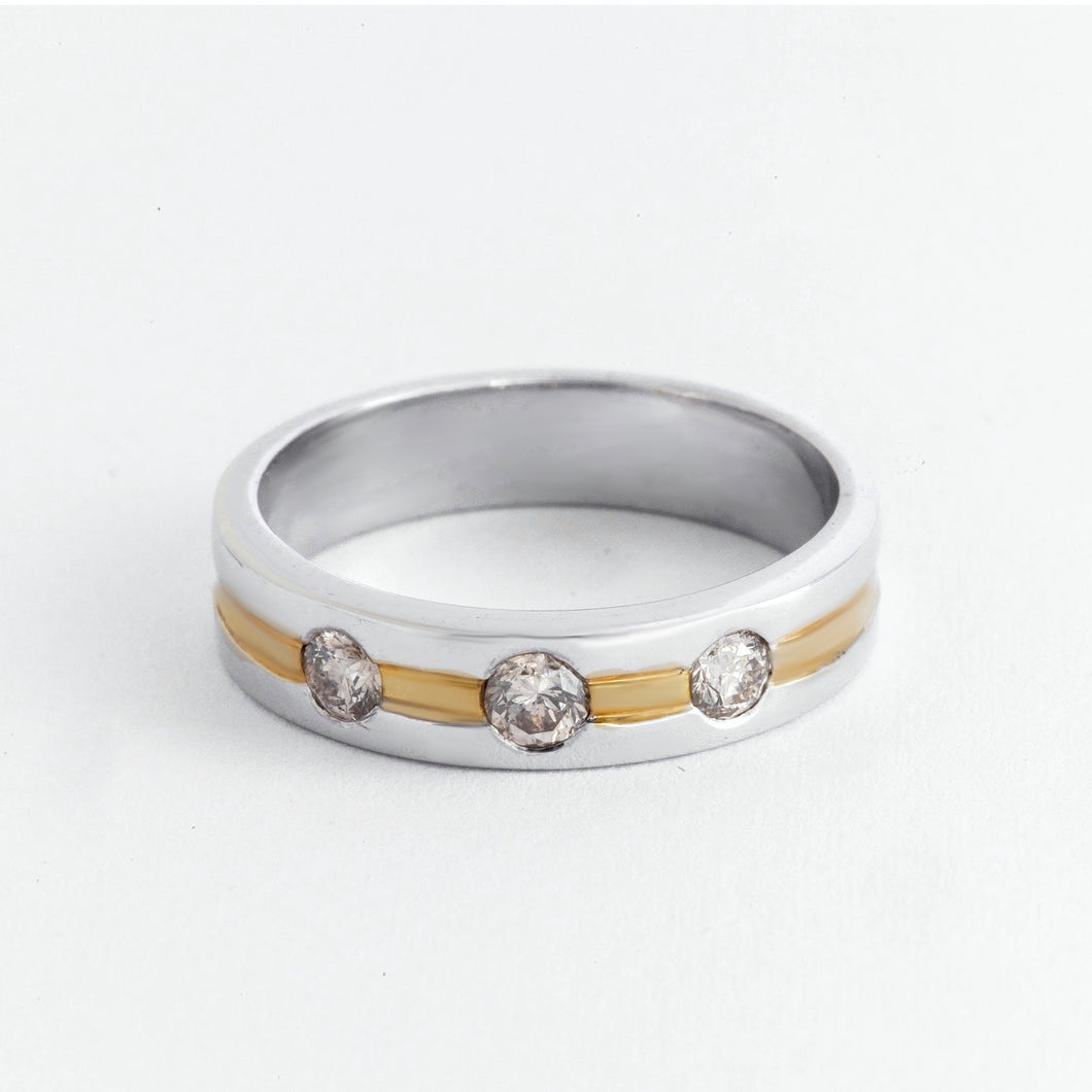 Kelly 14k Two Tone Gold with Diamond Wedding Rings Philippines | Ocampo's Fine Jewellery