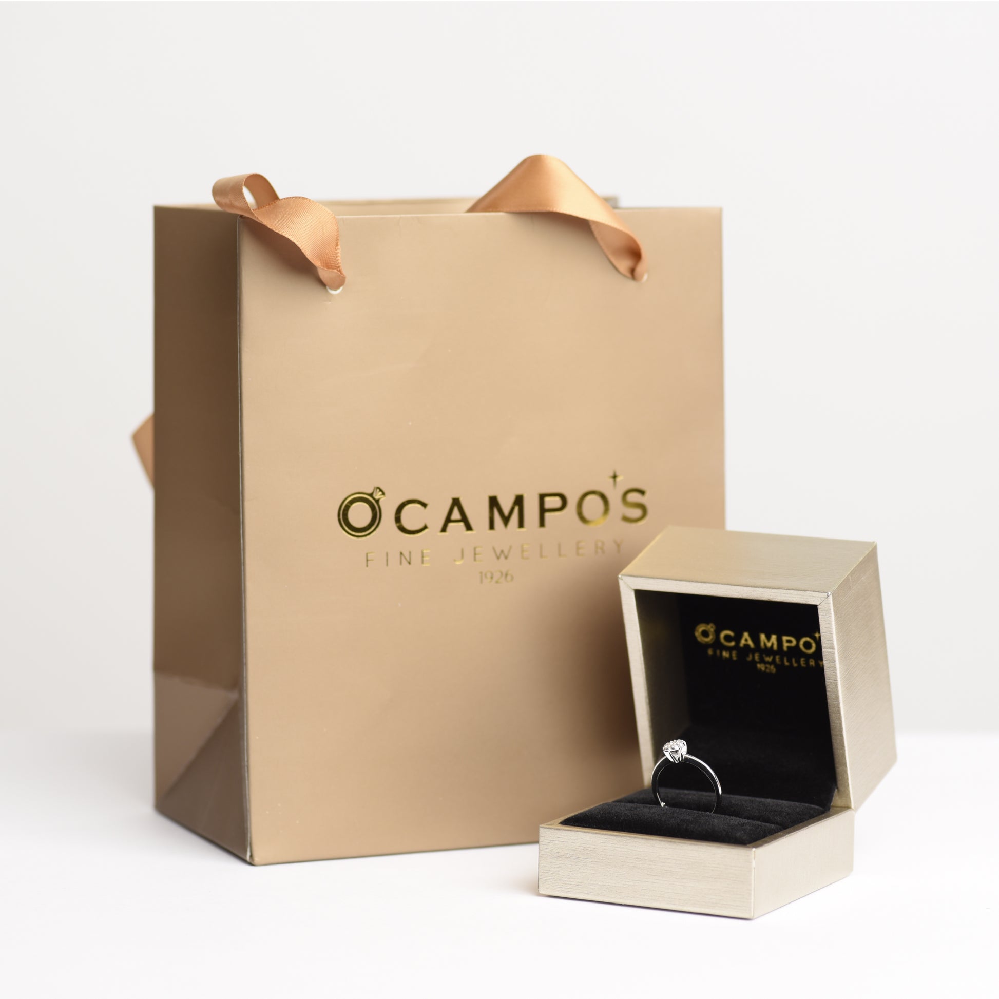 Rosa 14k White Gold Diamond Ring X1 | Ocampo's Fine Jewellery