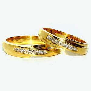Carino 18K Gold Wedding Rings with Diamond Philippines | Ocampo's Fine Jewellery