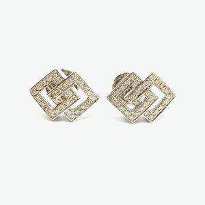 Audrey 14K White Gold Stud Earrings with Diamonds | Ocampo's Fine Jewellery