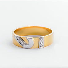 Load image into Gallery viewer, Hannah Two Tone 18k Gold Wedding Rings with Diamonds | Ocampo&#39;s Fine Jewellery
