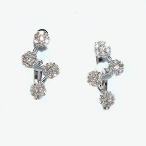 Azalea 18k White Gold Stud Earrings with Diamond | Ocampo's Fine Jewellery