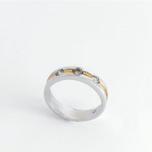 Load image into Gallery viewer, Kelly 14k Two Tone Gold with Diamond Wedding Rings Philippines | Ocampo&#39;s Fine Jewellery
