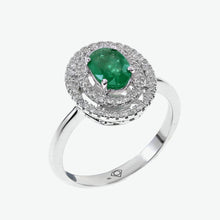 Load image into Gallery viewer, Emerald Celeste 14k White Gold Diamond Ring | Ocampo&#39;s Fine Jewellery
