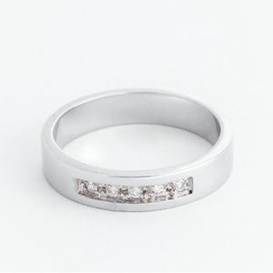 Aziza 14K White Gold Wedding Rings with Diamond Philippines | Ocampo's Fine Jewellery