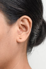 Load image into Gallery viewer, Ball 18k Yellow Gold Stud Earrings with Diamond  | Ocampo&#39;s Fine Jewellery
