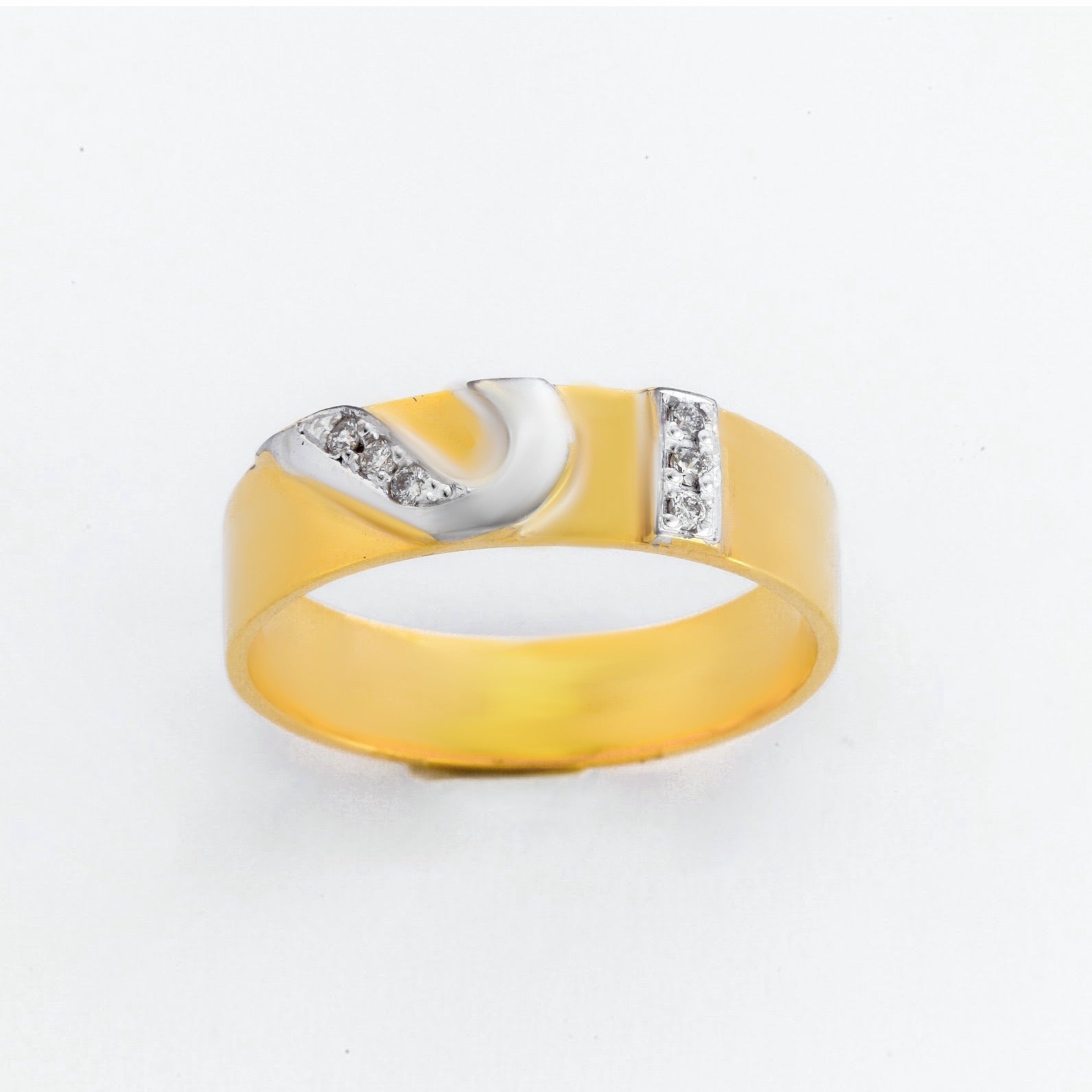 Hannah Two Tone 18k Gold Wedding Rings with Diamonds | Ocampo's Fine Jewellery