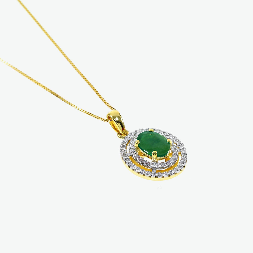 Emerald Celeste 14k Yellow Gold Diamond Pendant | Ocampo's Fine Jewellery
