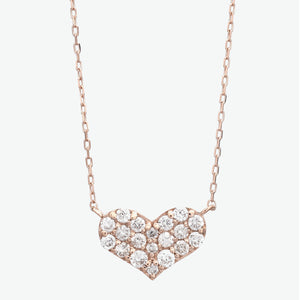 Suri 18k Rose Gold Diamond Heart Necklace | Ocampo's Fine Jewellery
