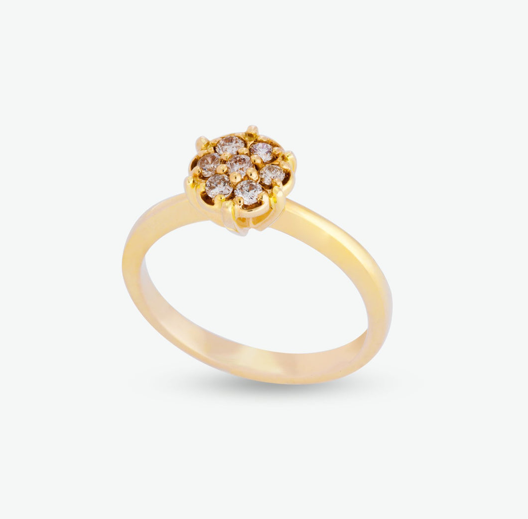 Rosa 14k Yellow Gold Diamond Ring | Ocampo's Fine Jewellery