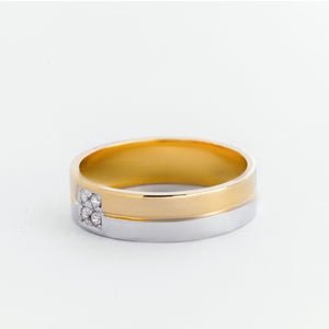 Crisha 18K Gold Two Tone Wedding Ring Philippines | Ocampo's Fine Jewellery