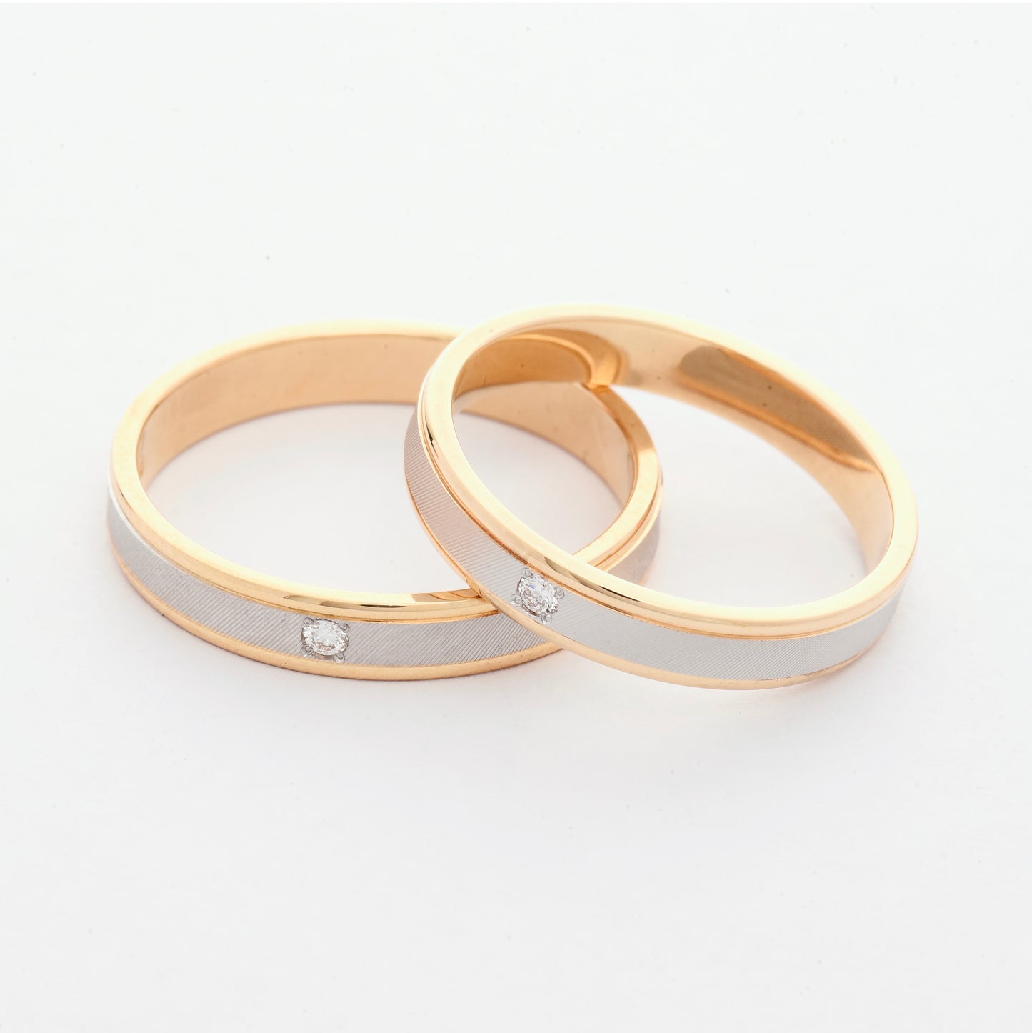 Kazu Platinum 18k Yellow Gold Diamond Wedding Rings Philippines | Ocampo's Fine Jewellery