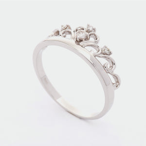 Royal Tiara Platinum Ring with Diamond | Ocampo's Fine Jewellery