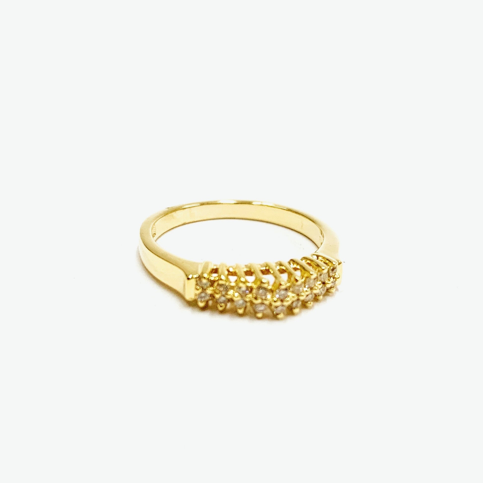 Cleo Pyramid 14k Yellow Gold Ring with Diamond | Ocampo's Fine Jewellery