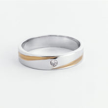 Load image into Gallery viewer, Haven 14k Two Tone Gold Wedding Rings with Diamond | Ocampo&#39;s Fine Jewellery
