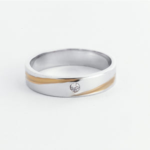 Haven 14k Two Tone Gold Wedding Rings with Diamond | Ocampo's Fine Jewellery