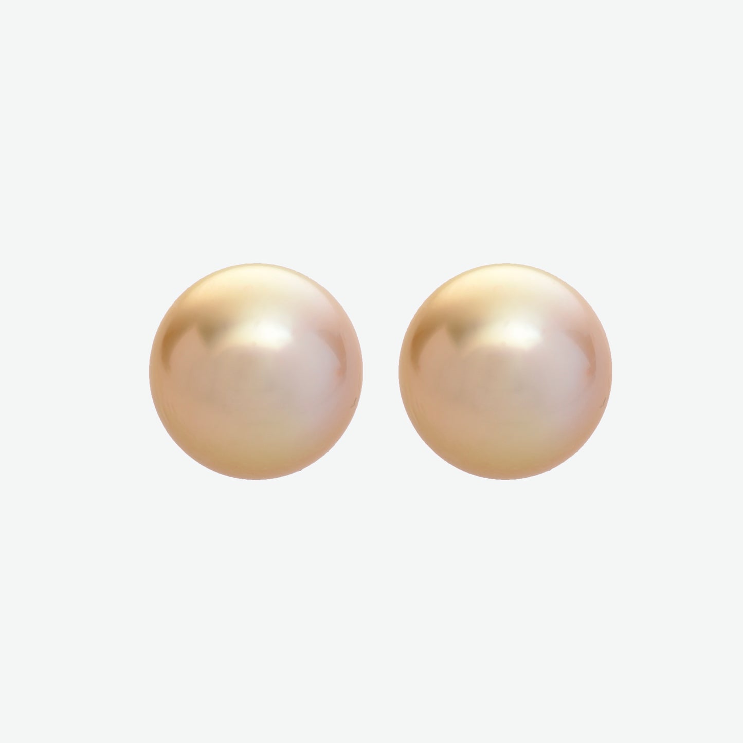 Pia 14k Yellow Gold Champagne Pearl Stud Earrings | Ocampo's Fine Jewellery