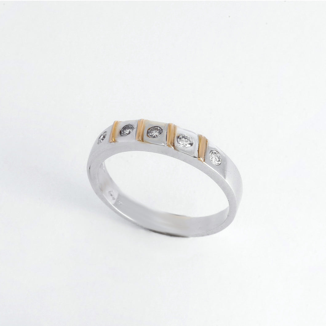 Cherelle 14K Two Tone Gold Wedding Rings Philippines | Ocampo's Fine Jewellery