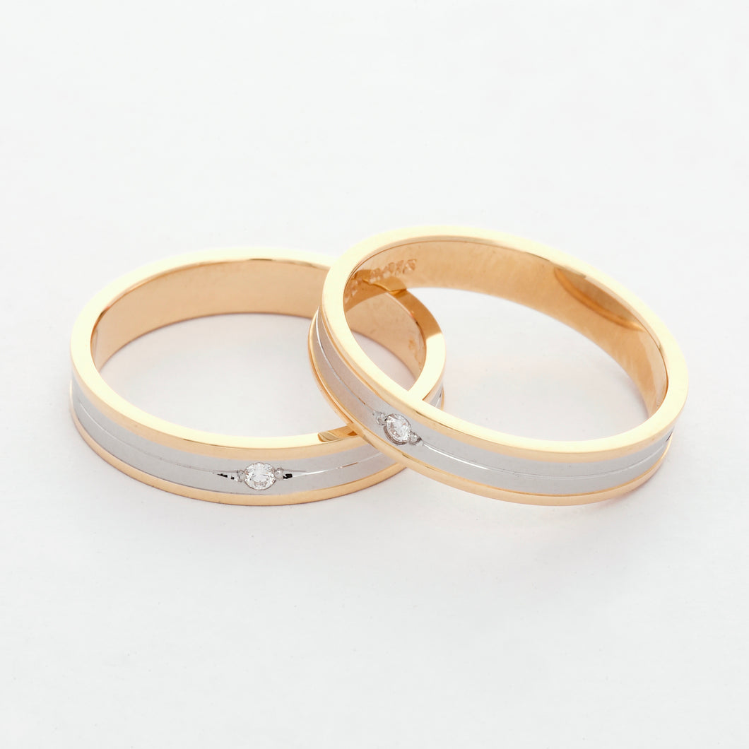 Aiko Platinum Wedding Ring with Diamond | Ocampo's Fine Jewellery