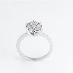 Rosa 14k White Gold Diamond Ring | Ocampo's Fine Jewellery