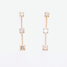 Load image into Gallery viewer, Trixie 18k Yellow Gold Diamond Dangling Earrings | Ocampo&#39;s Fine Jewellery
