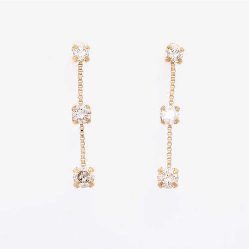Trixie 18k Yellow Gold Diamond Dangling Earrings | Ocampo's Fine Jewellery