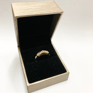 Cleo Pyramid 14k Yellow Gold Ring with Diamond | Ocampo's Fine Jewellery