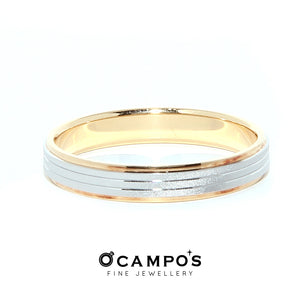 Kazumi Platinum 18k Yellow Gold Wedding Ring Philippines | Ocampo's Fine Jewellery
