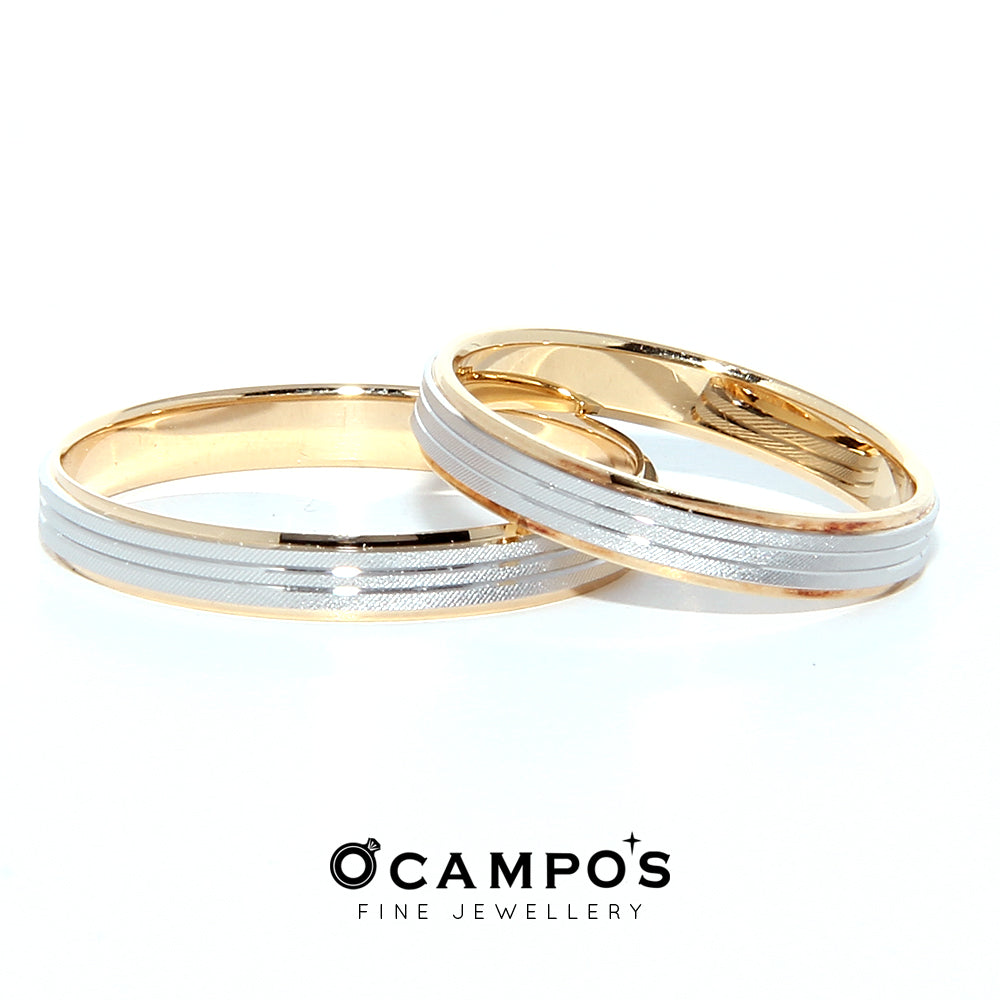 Kazumi Platinum 18k Yellow Gold Wedding Ring Philippines | Ocampo's Fine Jewellery