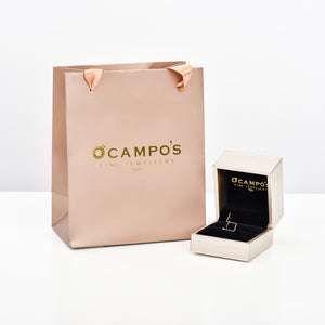 Chinami 10k Yellow Gold Drop Stud Earrings  | Ocampo's Fine Jewellery